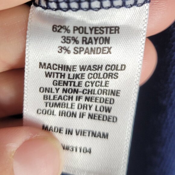 ✔️Crown & ivy NEW Women's Navy Blue Long Sleeve Pullover Loose Fit Dress Small - Picture 6 of 11